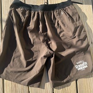 Nobull 9” Exclusive CrossFit Games Athlete Training Shorts Brown Large + Laces🔥